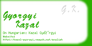 gyorgyi kazal business card